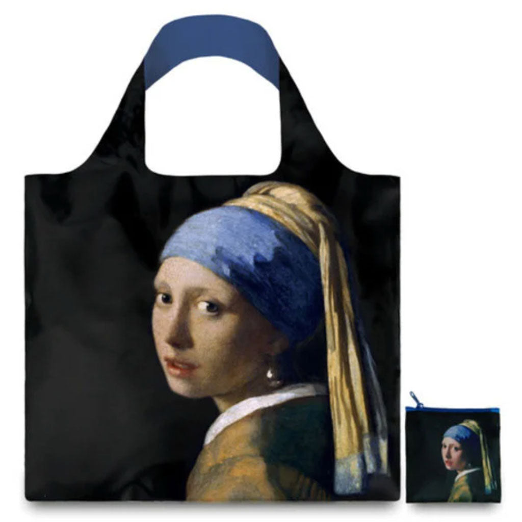 Vermeer, Girl with a Pearl Earring, foldable shopping bag