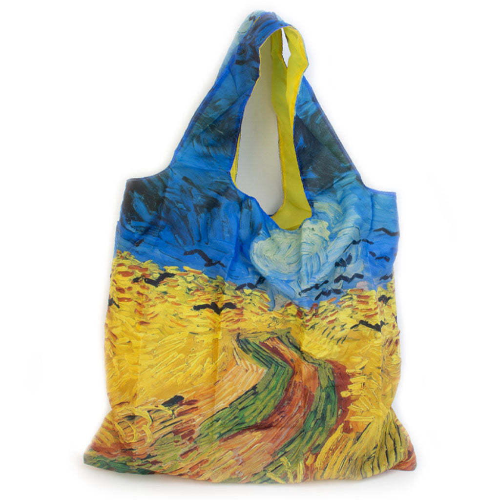 Van Gogh's, Wheatfield, foldable shopping bag