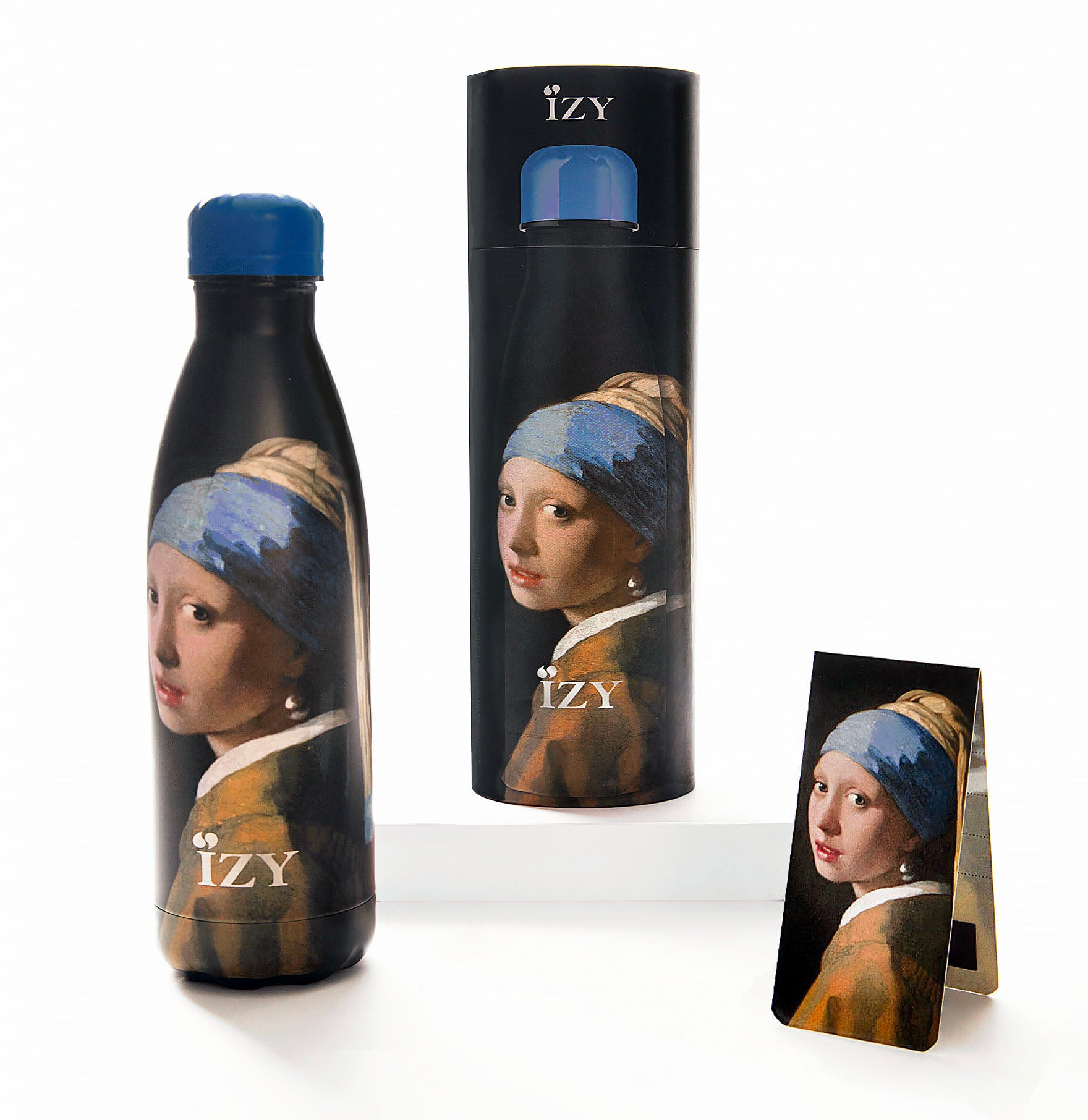 Shop Now Holland's Museum Souvenir Gift Sets! Vermeer's 'Girl with a Pearl Earring' Quality IZY Thermo Bottle Museum Gift Sets from Holland + Free Gift!