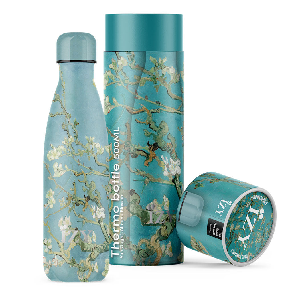 Shop Now! Holland's Van Gogh Museum Souvenirs, IZY Thermo Bottle, Luxury 'Almond Blossom' Gift Set!