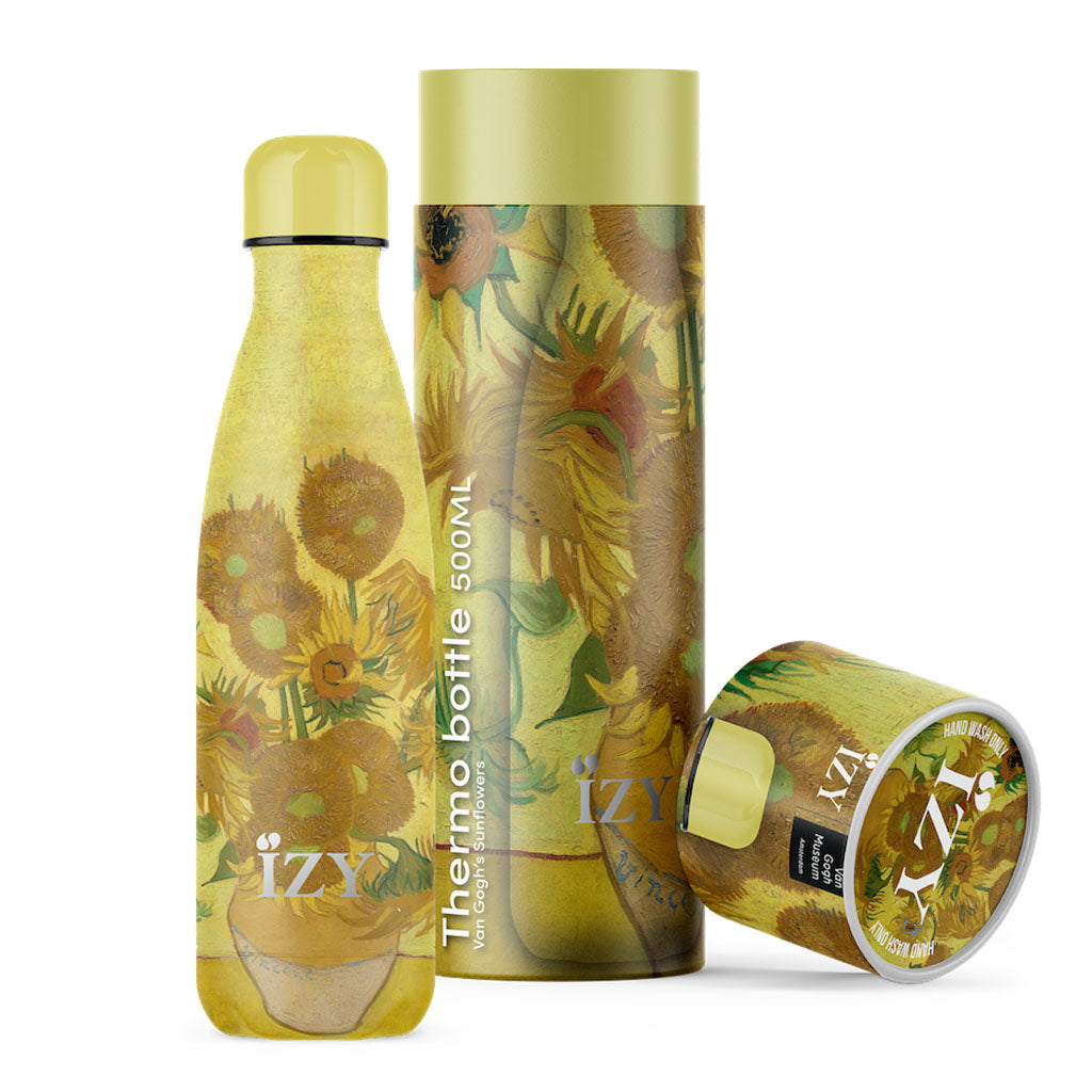 Shop Now! Holland's VAN GOGH Sunflowers Museum Souvenir Thermo Bottle Gift Set + Free Gift!
