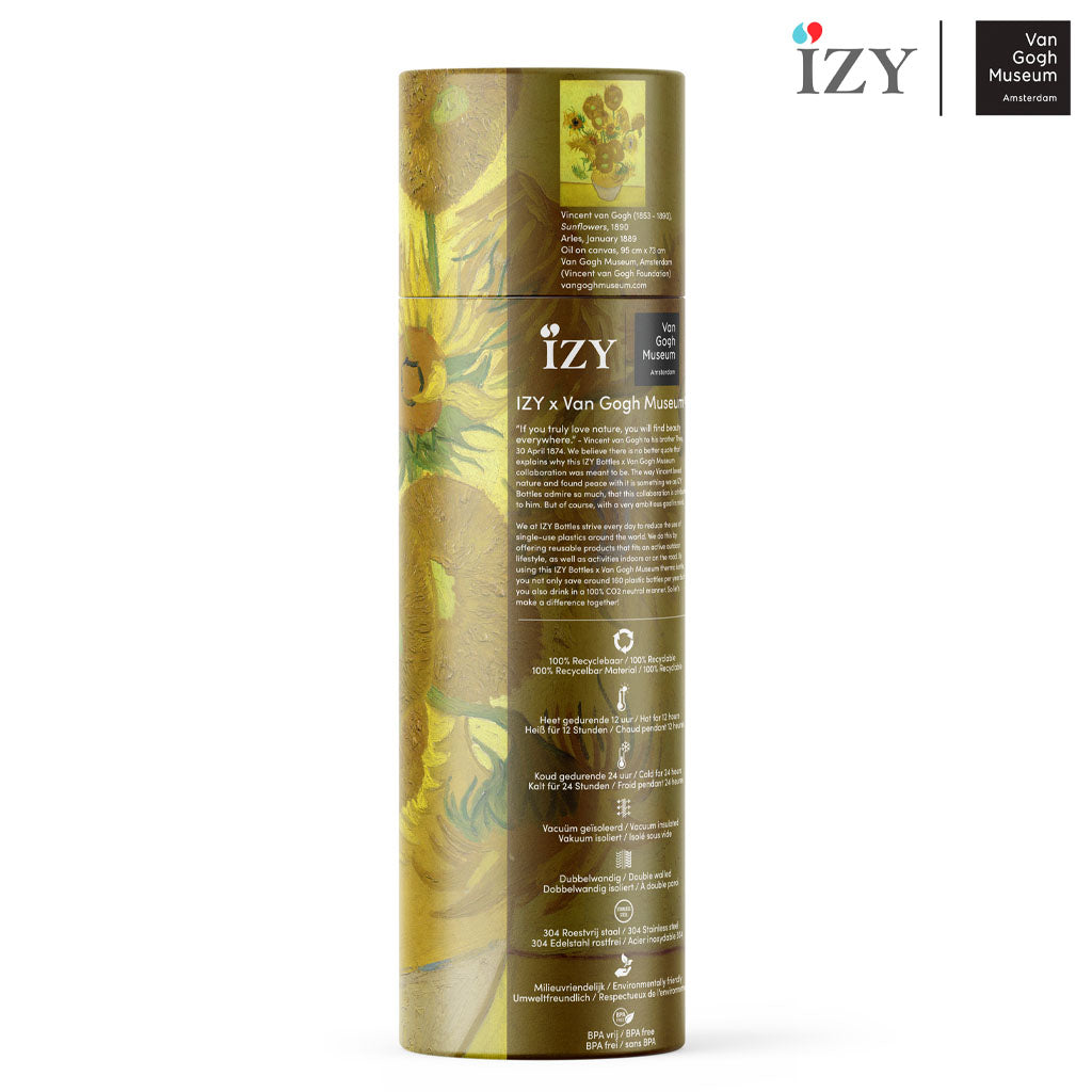 Shop Now! Holland's VAN GOGH Sunflowers Museum Souvenir Thermo Bottle Gift Set + Free Gift!