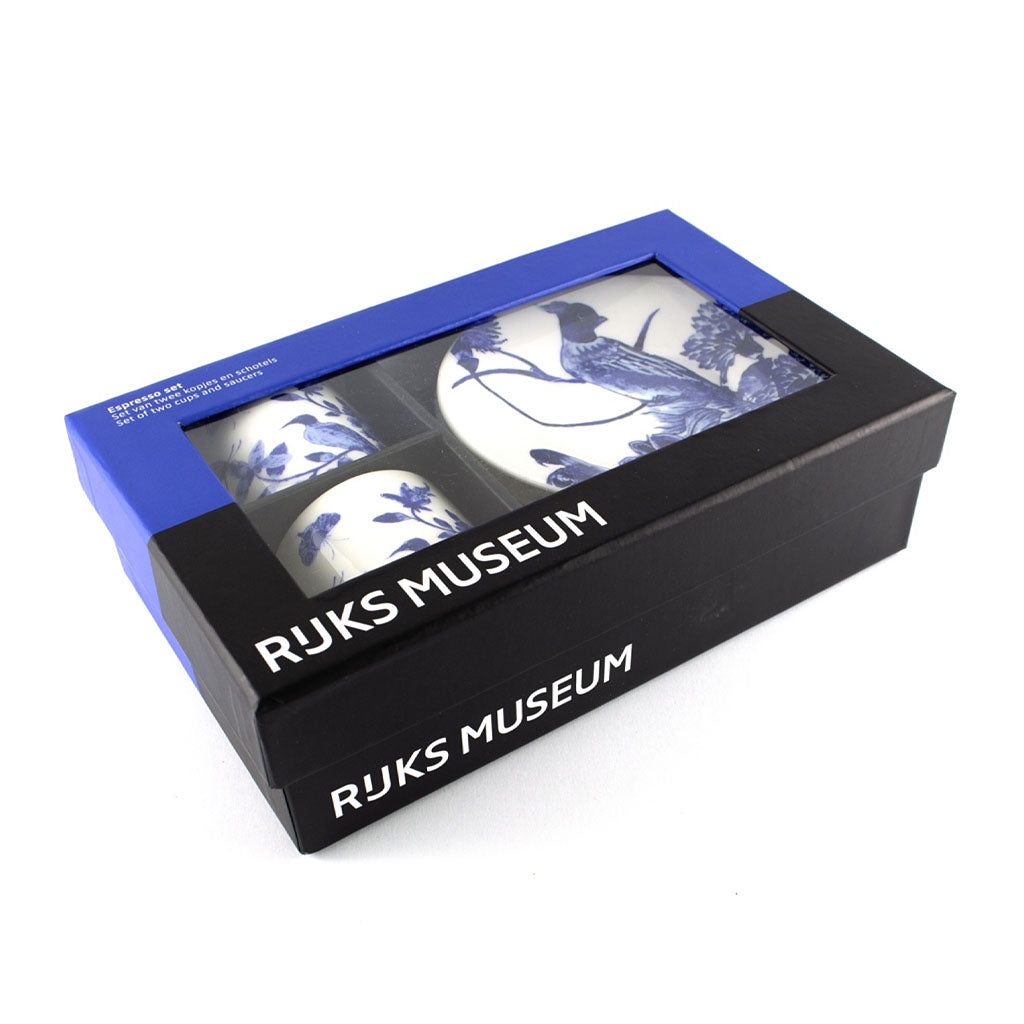 Shop Now! Holland's Rijksmuseum Souvenir, Delft Blue, Porcelain Expresso Gift Set