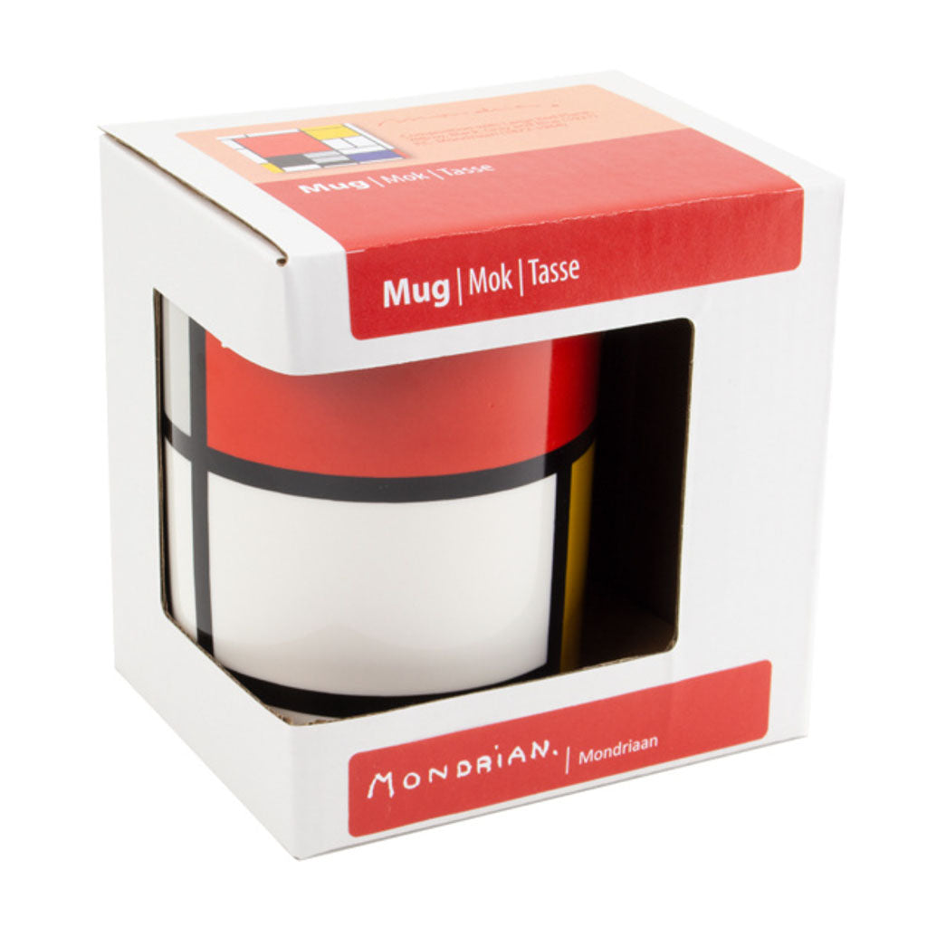 Shop online exclusive gifts from Mondrian's "Composition, Yellow, Blue and Red! Mug & Tray set!