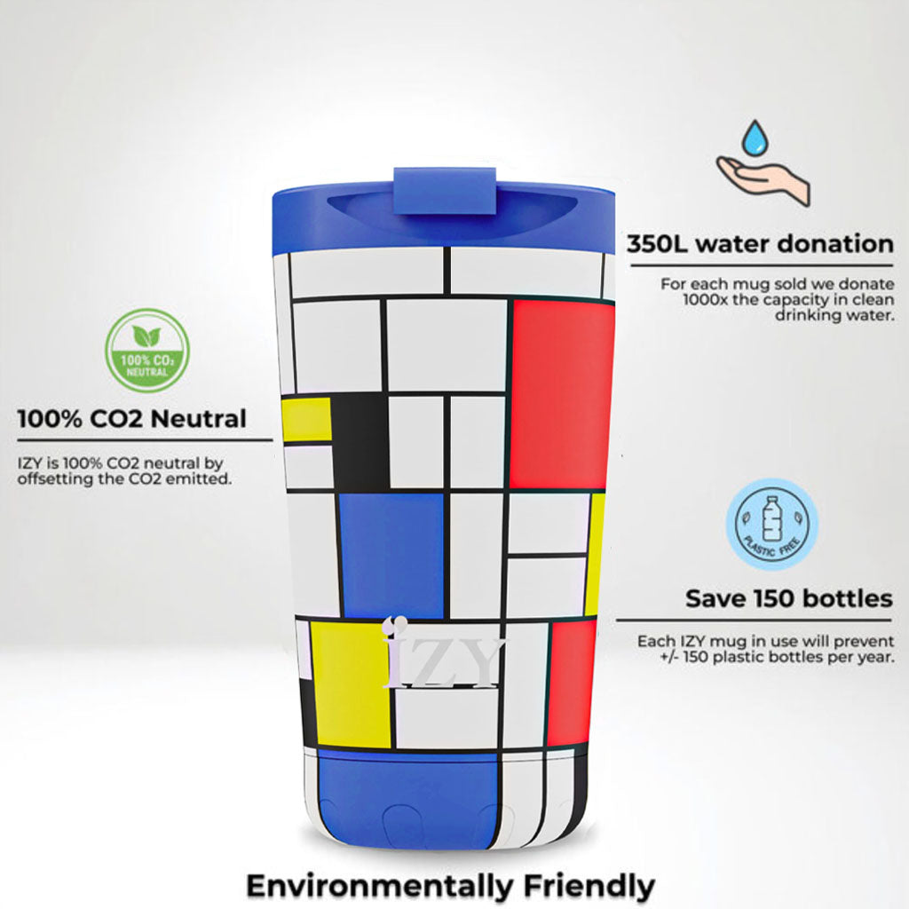 Shop Now! From Holland Mondrian Museum, IZY Thermo  Mug,, Luxury Souvenirs Gift Set!