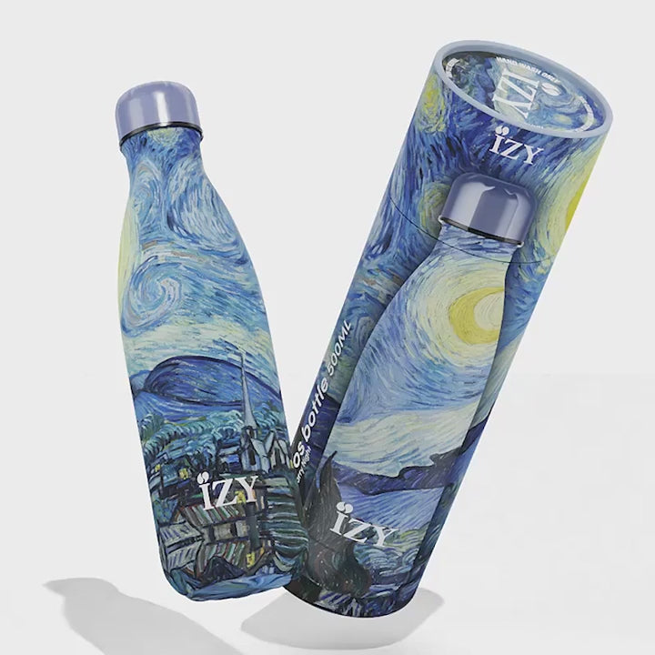 Shop Now! Holland's VAN GOGH 'Starry Night' Museum Souvenir Thermo Bottle Gift Set + Free Gift!