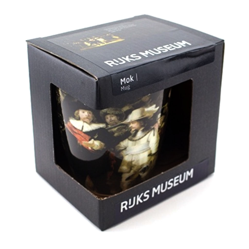 Shop online exclusive gifts from Rembrandt's "The Night Watch" at Amsterdam Rijksmuseum. Mug & Tray set!