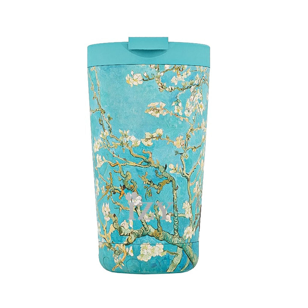 "Shop our Van Gogh's Almond Blossom IZY Water Bottle Thermo Mug Set online! A perfect gift for loved ones or yourself. Includes Thermo IZY mug and a free almond blossom magnetic bookmark. Limited stock, shop now!"