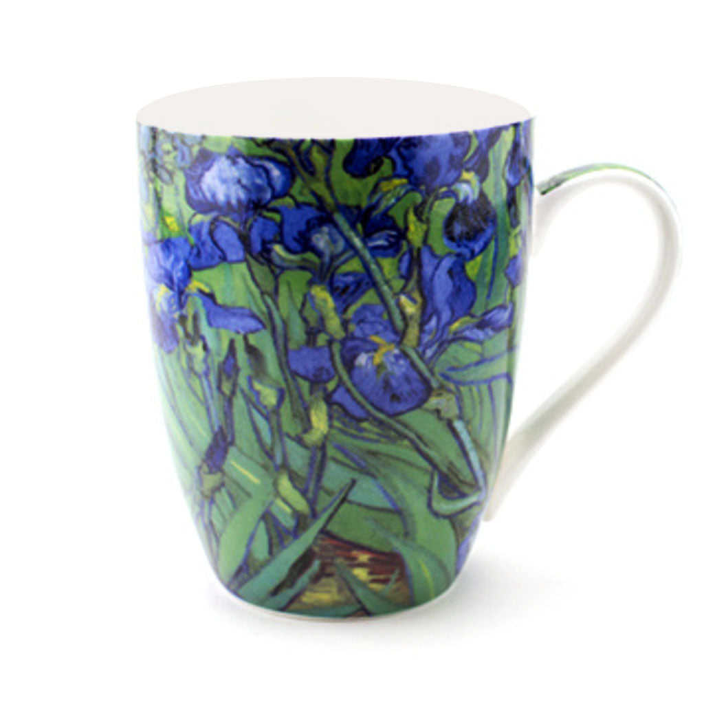 Discover and shop our exquisite Van Gogh's Irises collection luxury mug and tray set online. Elevate your coffee and tea moments with this beautiful gift – perfect for your loved ones and friends. Experience the artistic charm of Dutch museum-inspired gifts from the old masters.