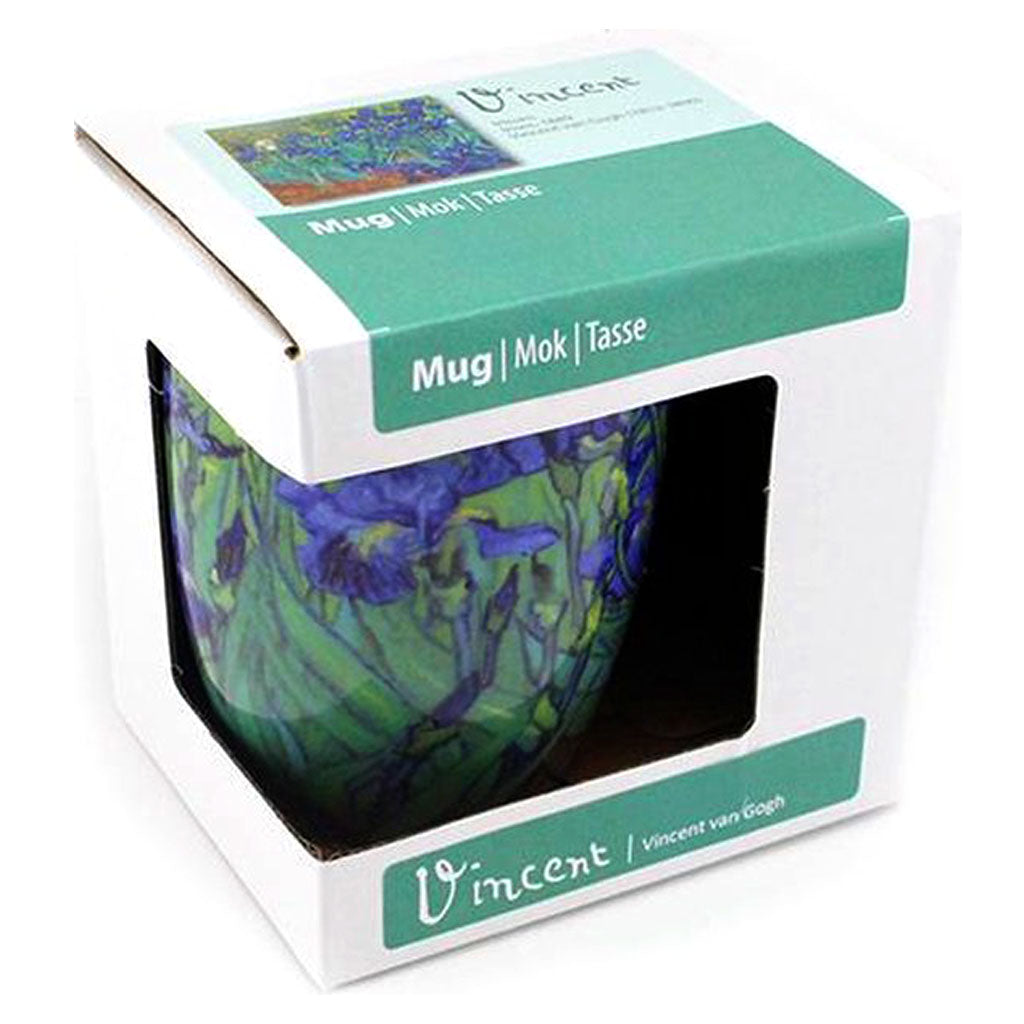 Shop now! "Elevate your indulgence – shop now for the extraordinary mug gift set, in sets of 2, 4, or 6,  from the Vincent van Gogh Museum, inspired by the iconic Irises painting by Vincent van Gogh. Perfect for Loved Ones, friends or yourself. Experience the artistic charm of Dutch museum-inspired gifts from the old masters. Enjoy Worldwide Shipping!"