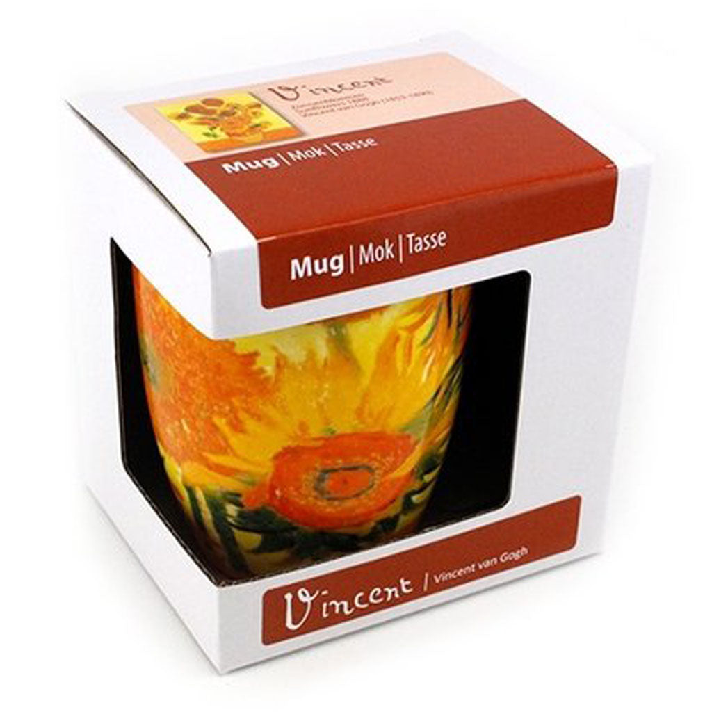 Shop now! "Elevate your indulgence – shop now for the extraordinary mug gift set, in sets of 2, 4, or 6,  from the Vincent van Gogh Museum, inspired by the iconic Sunflowers painting by Vincent van Gogh. Perfect for Loved Ones, friends or yourself. Experience the artistic charm of Dutch museum-inspired gifts from the old masters. Enjoy Worldwide Shipping!"