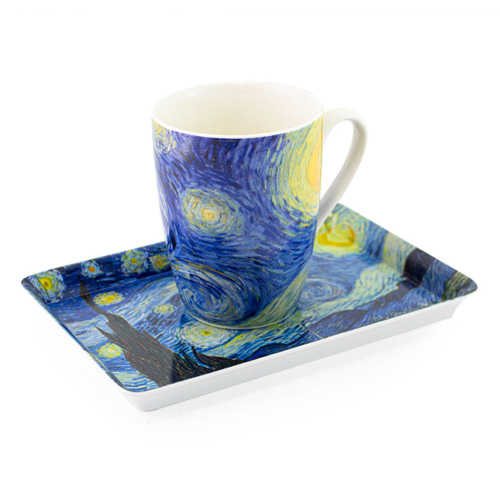 Van Gogh Starry Night Mug & Tray Set