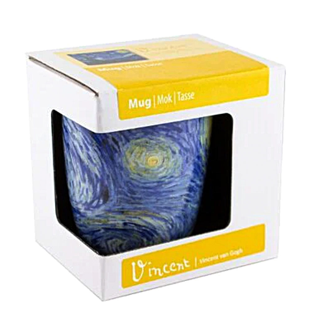 Shop now! "Elevate your indulgence – shop now for the extraordinary mug gift set, in sets of 2, 4, or 6,  from the Vincent van Gogh Museum, inspired by the iconic "Starry Night" painting by Vincent van Gogh. Perfect for Loved Ones, friends or yourself. Experience the artistic charm of Dutch museum-inspired gifts from the old masters. Enjoy Worldwide Shipping!"