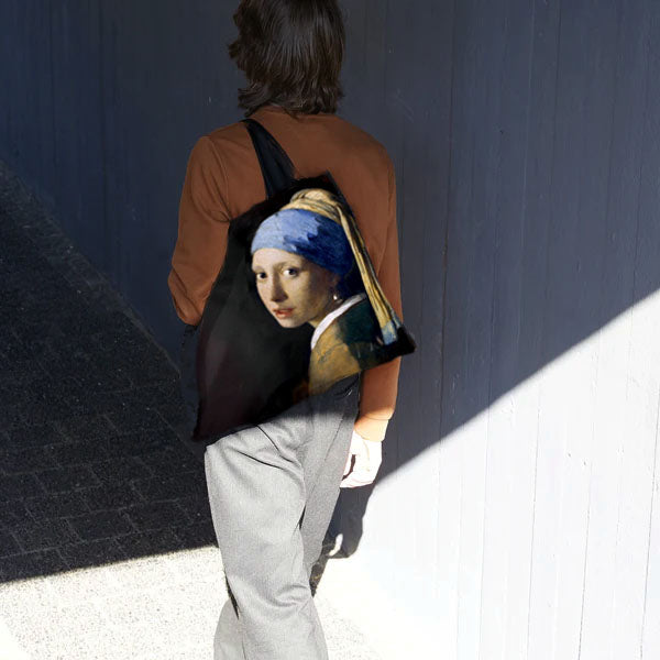 Vermeer, Girl with a Pearl Earring, foldable shopping bag