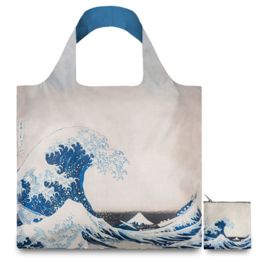 Hokusai, The great wave, foldable shopping bag