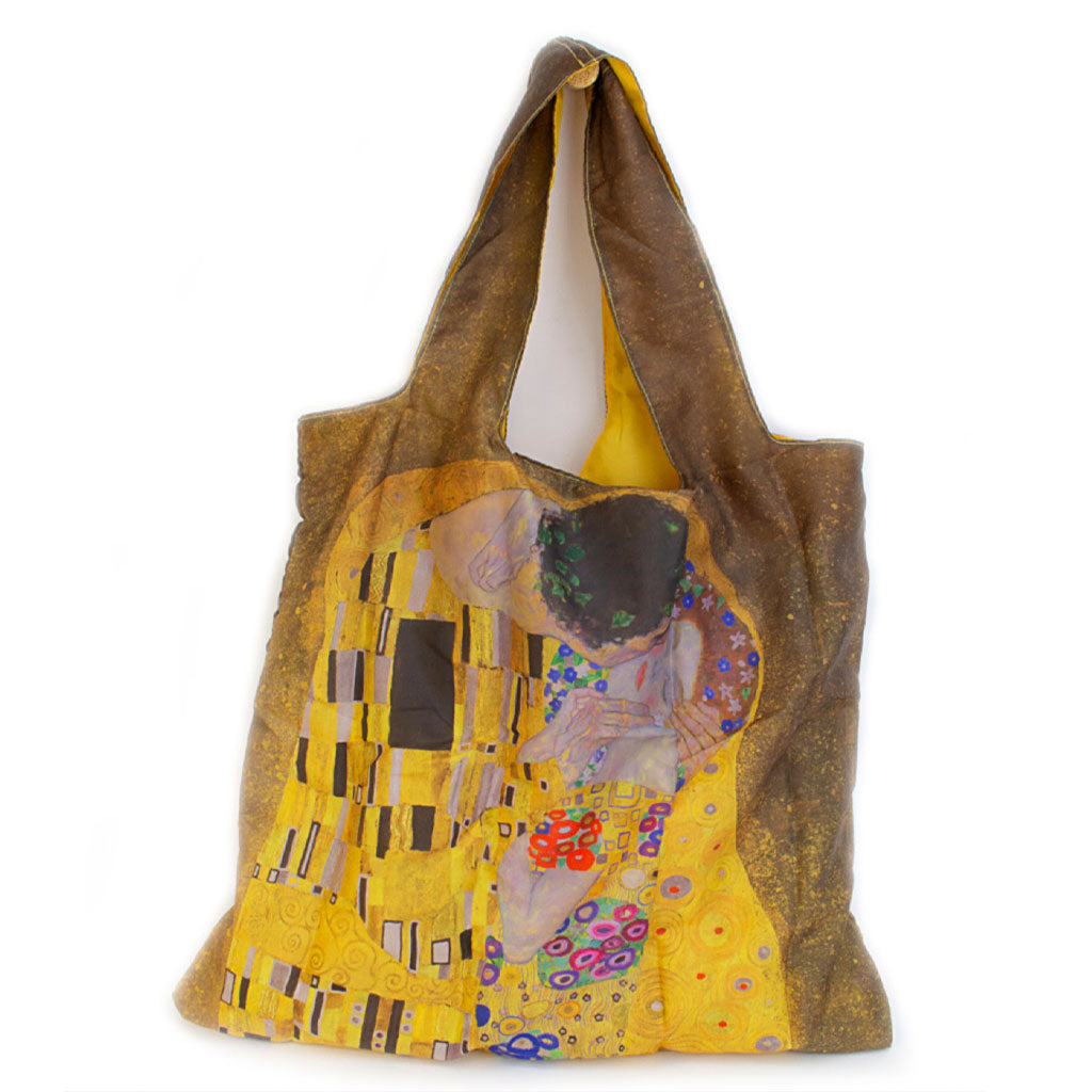 Gustav Klimt, The Kiss, foldable shopping bag