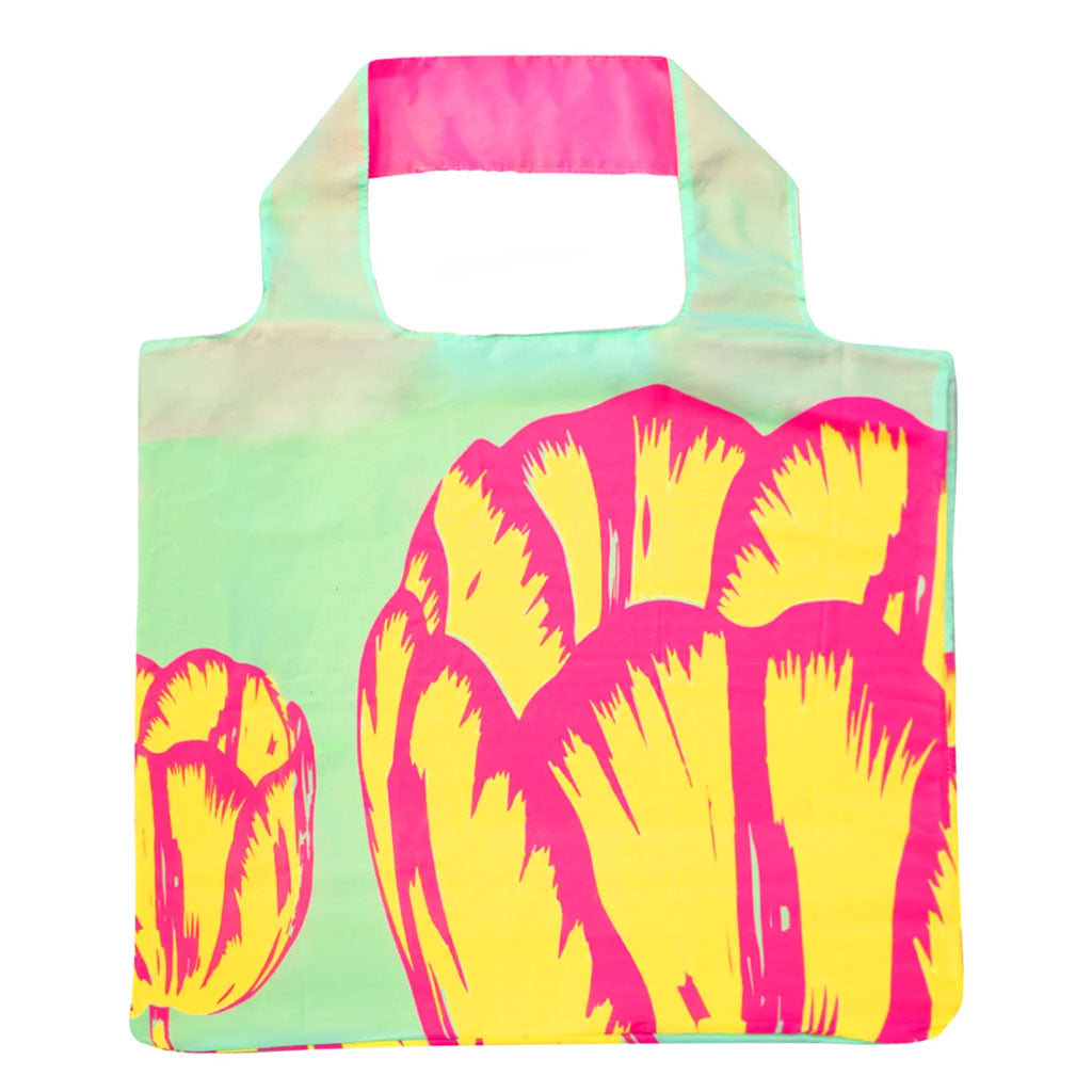 Pop Art, Yellow Tulips, foldable shopping bag