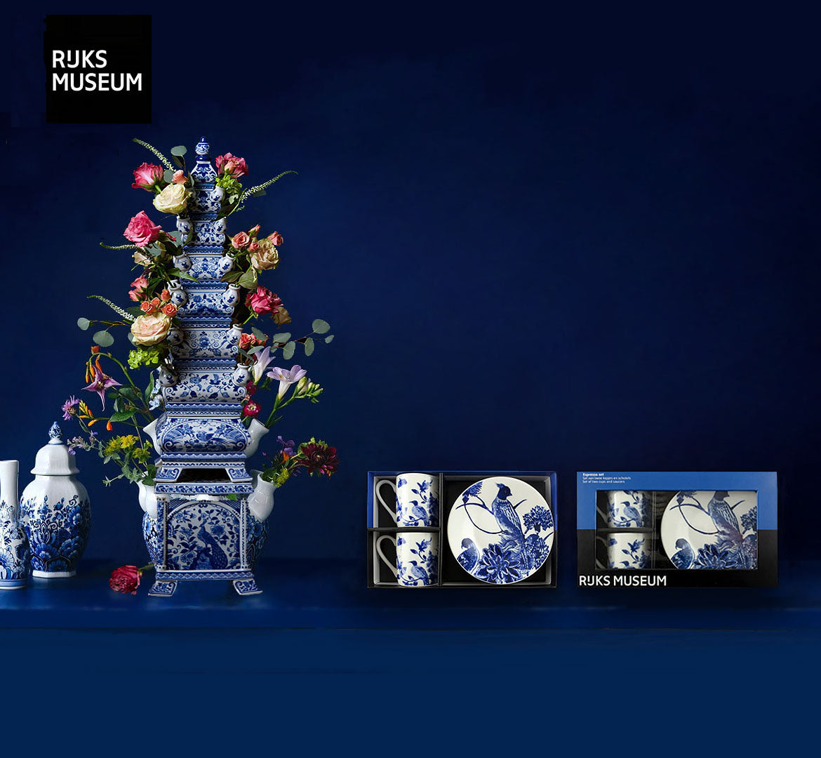 SHShop Now! Holland's Rijksmuseum Souvenir Delft Blue Expresso Gift Set