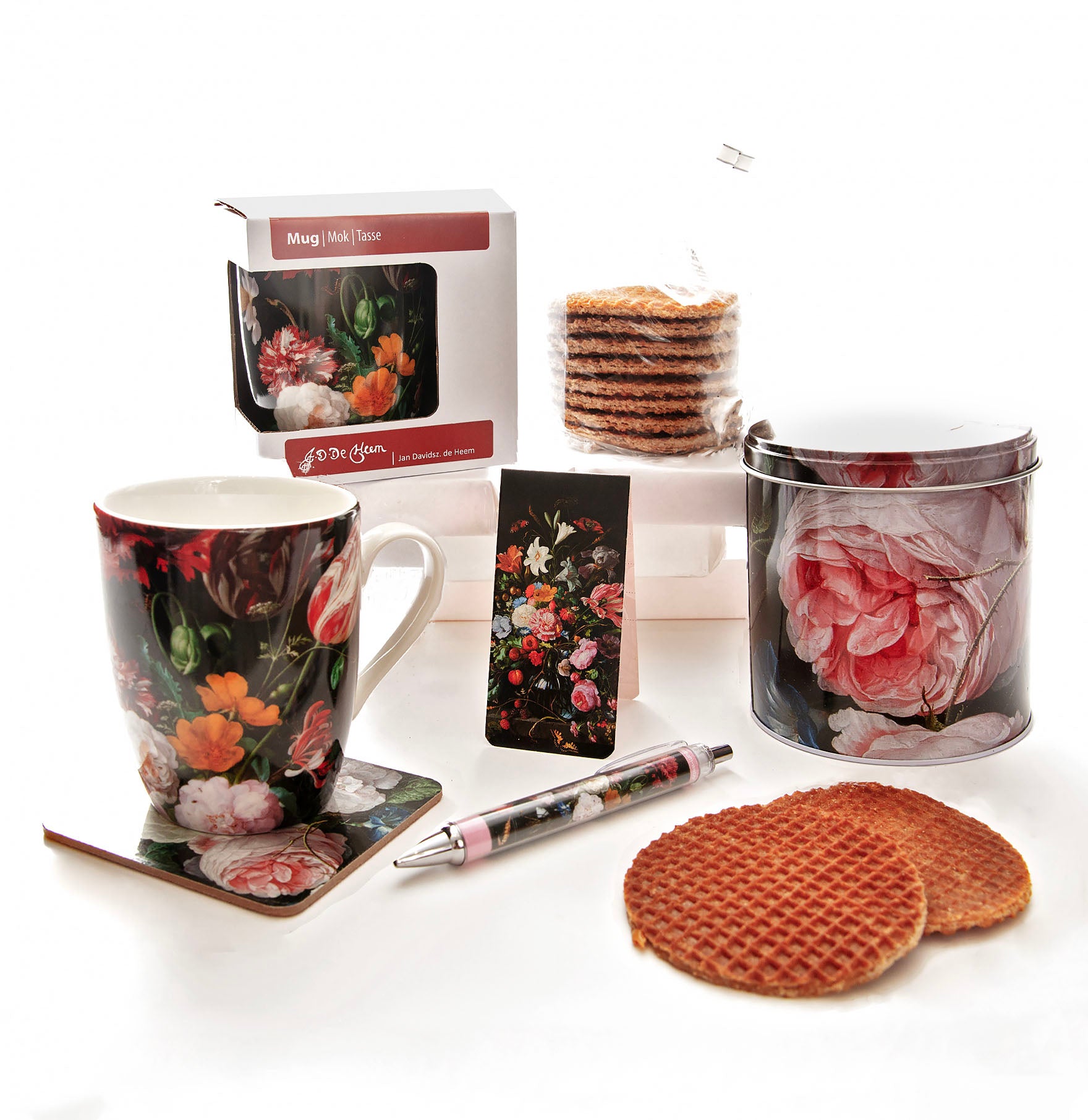 Shop Now! Holland's Rijksmuseum Souvenir Gift Sets! Still Life Flowers Coffee & Tea Mug Gift Set, DE HEEM