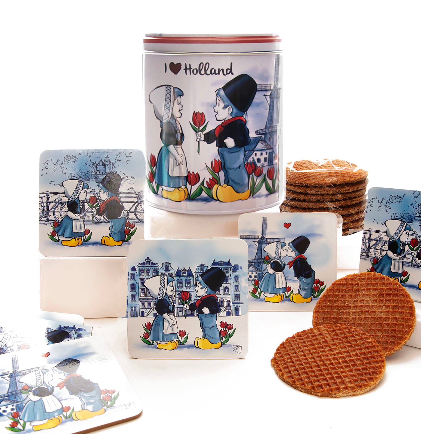 Shop Now! Holland's Delft Blue Souvenirs, Kissing Couple Gift Set!