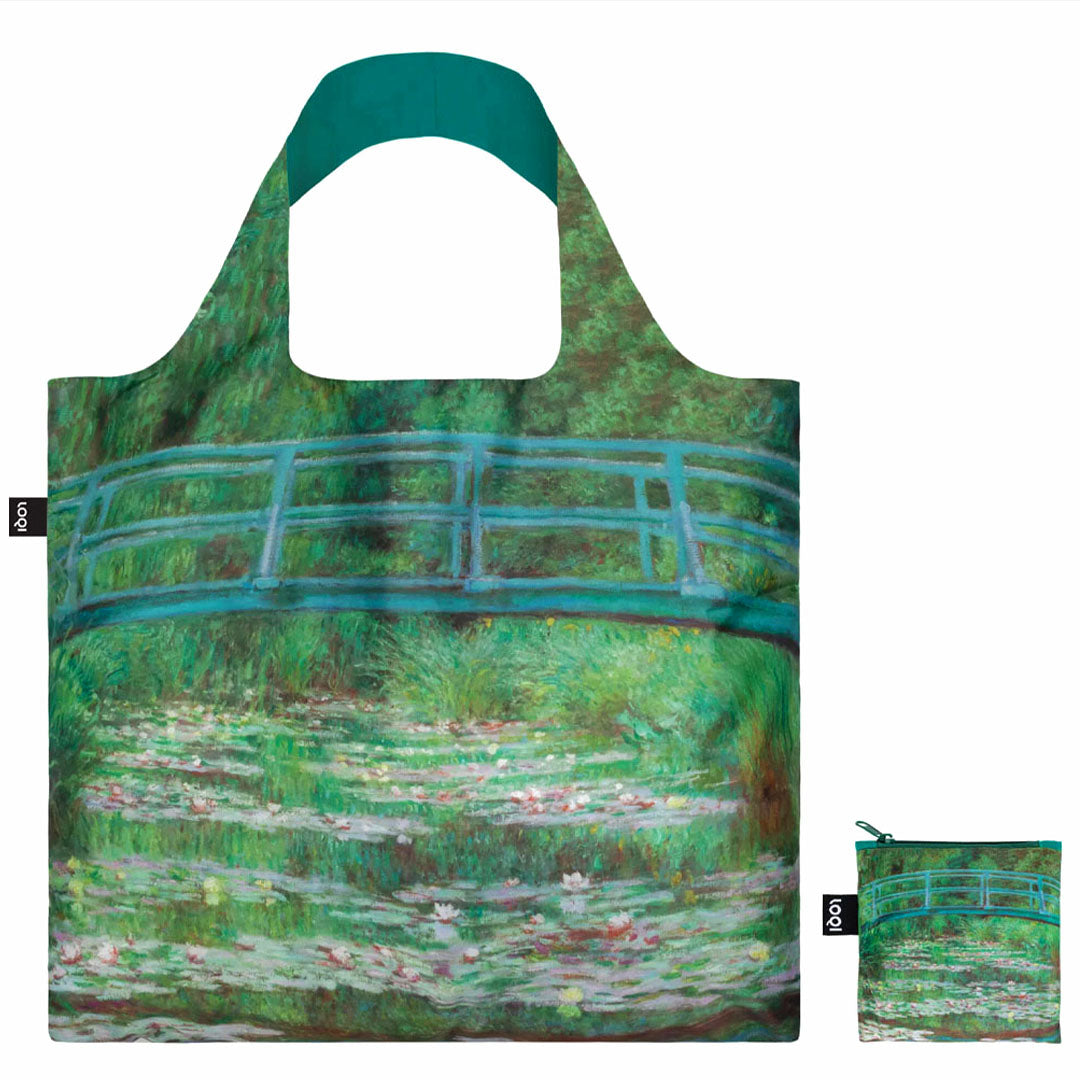 Monet, Japanese Bridge, foldable shopping bag