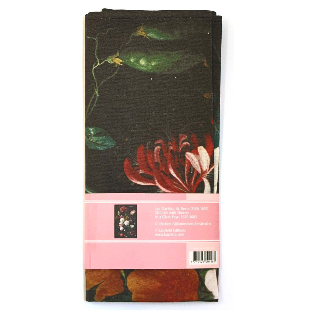 Rijksmuseum Collection, Beautiful Tea Towel , Still Life Flowers, Gift Set DE HEEM