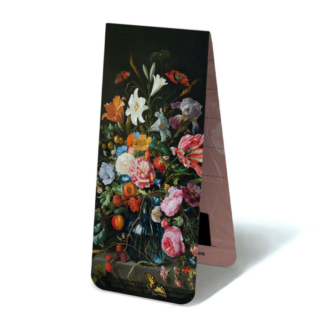 Rijksmuseum Collection, Beautiful Magnetic Bookmark, Still Life Flowers, Gift Set DE HEEM
