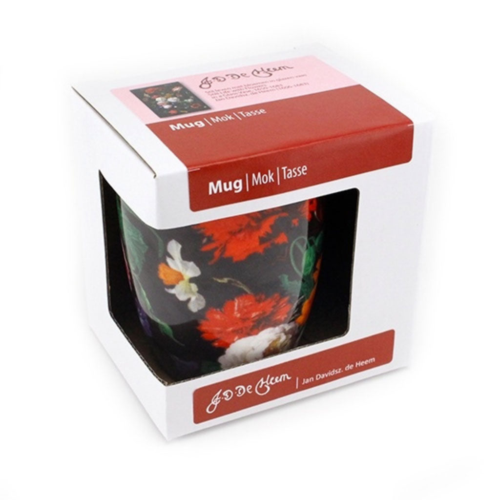 "Experience Timeless Beauty: Shop Now online for De Heem's Still life flowers Mug Sets. A beautiful memory Gift from the Rijksmuseum Amsterdam. Perfect for Loved Ones, friends or yourself. Experience the artistic charm of Dutch museum-inspired gifts from the old masters. Enjoy Worldwide Shipping!"