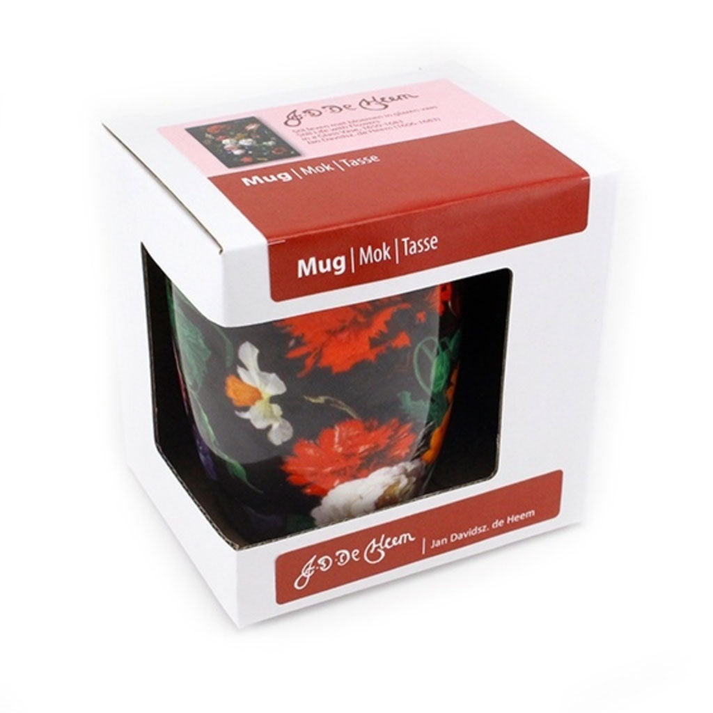 DE HEEM, Beautiful  Porcelain Mug Dutch Still Life Flower  Gift Set, Rijksmuseum Collection