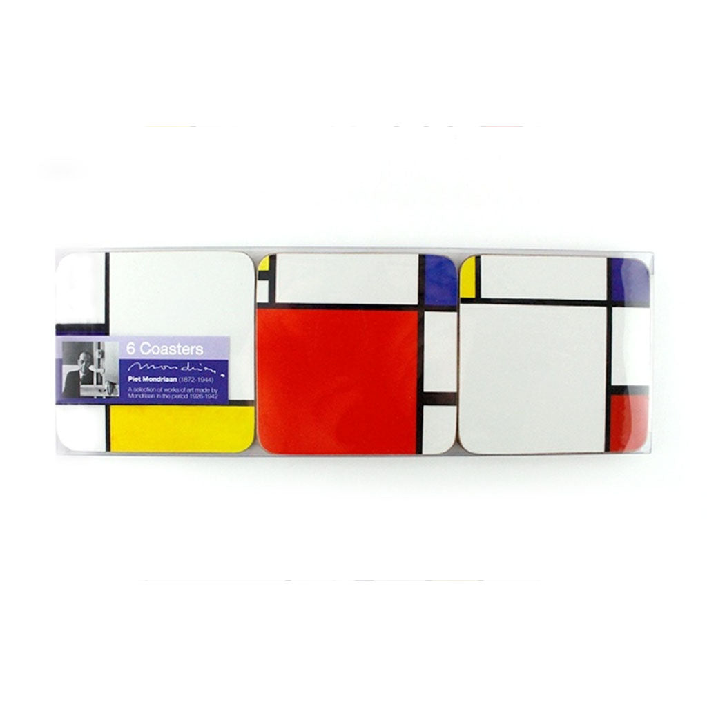 Shop Now! From Holland Mondrian Museum,  Set of 6 Coasters,  Luxury Souvenirs Gift Set!
