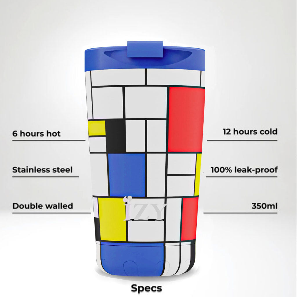 Shop Now! From Holland Mondrian Museum, IZY Thermo  Mug,, Luxury Souvenirs Gift Set!