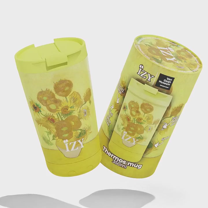 Shop Now! Holland's VAN GOGH Museum 'Sunflowers' Thermos Mug Gift Set + Free Gift!