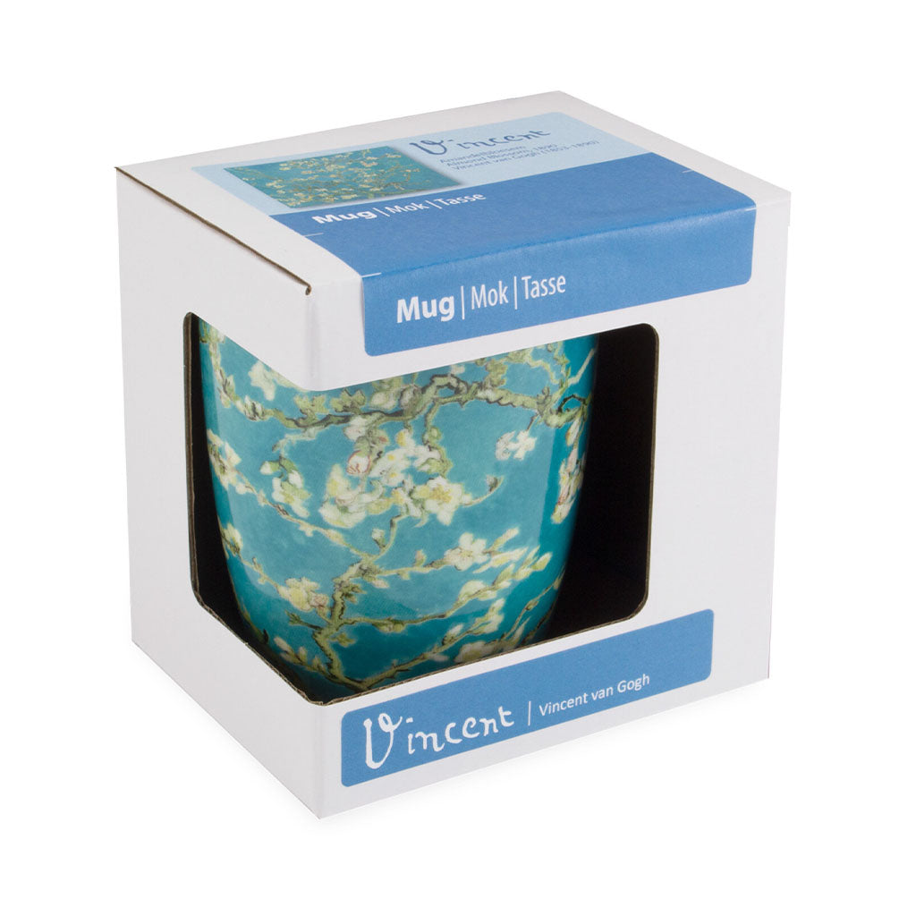 Shop Now! Holland's Van Gogh Museum Souvenirs, Porcelain Mug, Luxury 'Almond Blossom' Gift Set!