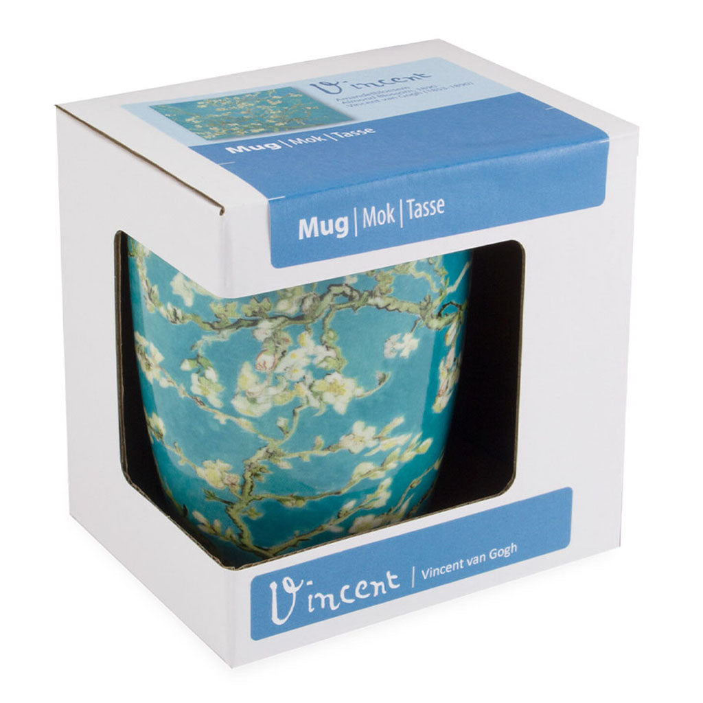 Shop now! "Elevate your indulgence – shop now for the extraordinary mug gift set, in sets of 2, 4, or 6,  from the Vincent van Gogh Museum, inspired by the iconic Almond Blossom painting by Vincent van Gogh. Perfect for Loved Ones, friends or yourself. Experience the artistic charm of Dutch museum-inspired gifts from the old masters. Enjoy Worldwide Shipping!"